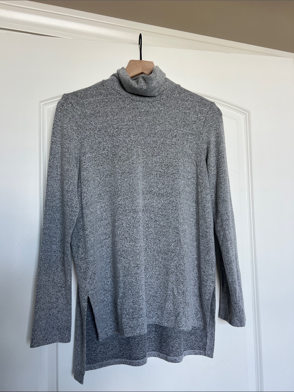 Grey turtleneck sweater